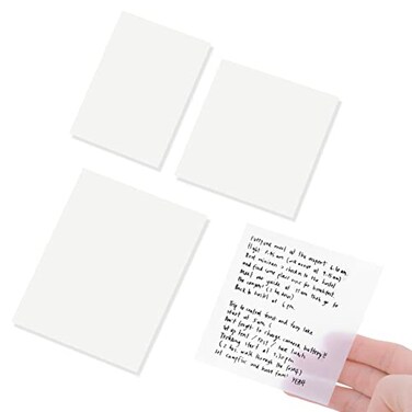 150 Sheets Clear Sticky Note Pads 3 Sizes Transparent Sticky Notes Pads Set Waterproof Selfadhesive Translucent Memo Tabs Books Annotating Message Reminder For School Office