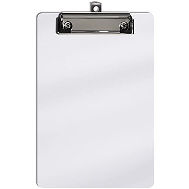 Hongri Plastic Small Clipboard White A5 Memo Size Clip Board