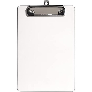 Hongri Plastic Small Clipboard Clear A5 Memo Size Clip Board