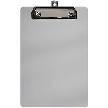 Hongri Plastic Small Clipboard Gray A5 Memo Size Clip Board