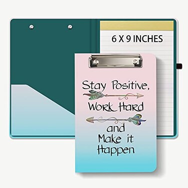 Hongri Mini Clipboard Folio With Refillable Lined Notepad A5 Clip Board