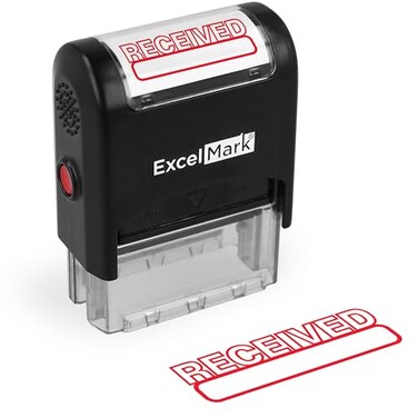 Excelmark Received Self Inking Rubber Stamp