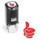 Excelmark Round Teacher Stamp Thumbs Up Solid Red Ink