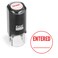 Excelmark Entered Selfinking Rubber Stamp A17 Red Ink