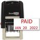 Excelmark Paid Selfinking Rubber Date Stamp Compact Size Red Ink