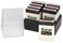 Excelmark Mini Office Message Rubber Stamp Set Red Ink Storage Tray Included