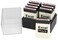 Excelmark Mini Office Message Rubber Stamp Set Red Ink Storage Tray Included