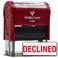 Declined Self Inking Rubber Stamp Red Ink Medium