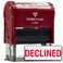 Declined Self Inking Rubber Stamp Red Ink Medium