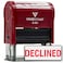 Declined Self Inking Rubber Stamp Red Ink Medium