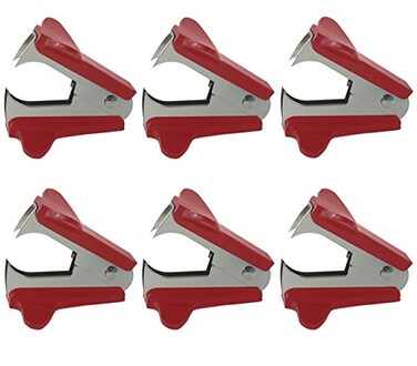 Clipco Staple Remover 6Pack Red