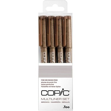Copic Marker Multi Liner 4 Piece Brown Set