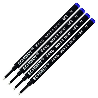 4 Pack Blueschmidt 888 Medium Rollerball Refill