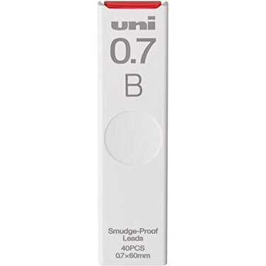Uni Smudgeproof Leads Refill For Mechanical Pencil 07Mm B 40Pcs