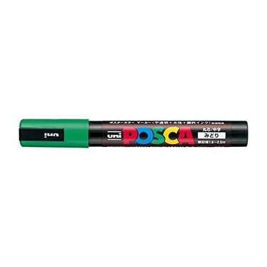 Uni Posca Medium Marker Green Pc5M6 1 Count Pack Of 1