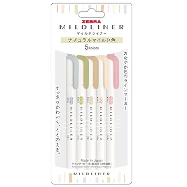 Zebra Mildliner Doublesided Marker Set Natural