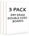 Scribbledo Small Dry Erase Boards 3 Pack 9X12 Double Sided Whiteboard