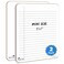 Scribbledo Dry Erase 5X7 Mini Notebook College Ruled Lined Board 2 Pack Reusable Erasable Writing Note Pad Lapboard Blank Whiteboard On Reverse For Desk