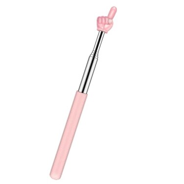 Retractable Teacher Pointer For Classroom Kids Reading Dumero Extendable Finger Pointer Stick For School Collapsible Finger Pointing Stick Long Telescoping Hand Pointer Pink