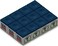 Silver Cup Billiardpool Cue Chalk Box Blue 12 Cubes