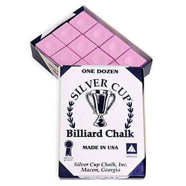 Silver Cup Billiard Chalk One Dozen Pink