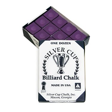 Silver Cup Billiard Chalk One Dozen Plum