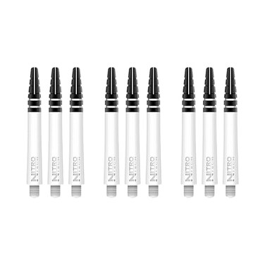 Red Dragon Nitrotech Medium Shafts Solid White 3 Sets Per Pack 9 Shafts In Total Red Dragon Checkout Card