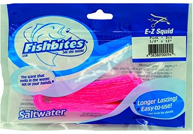Fishbites Ez Squid Longer Lasting Pink