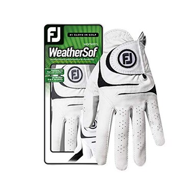 Footjoy Womens Weathersof Prior Generation Golf Glove White Medium Worn On Right Hand