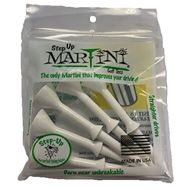 Martini Stepup Golf Tees Virtually Unbreakable White 325 Inches