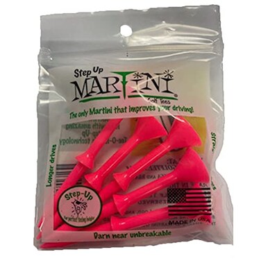 Martini Stepup Golf Tees Virtually Unbreakable Pink