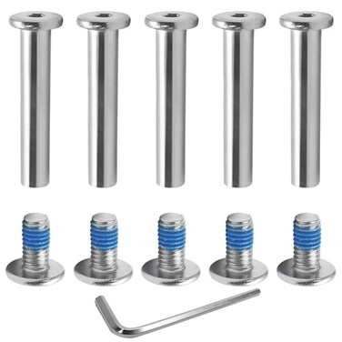 Biaungdo 5 Sets 32Mm Inline Skate Wheels Screws 6Mm Od Inline Skate Replacement Bearings Roller Skating Screws Skating Wheel Axles Socket Screw With 1 Pack Installation Tool
