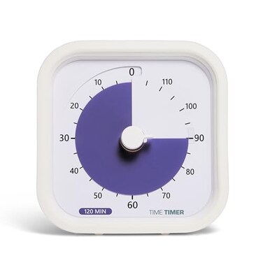 Time Timer 120 Minute Mod Education Edition Visual Timer With Desktop Software For Kids Classroom Learning Testing Timer Study Tool And Office Meetings With Silent Operation White 120Min