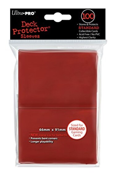 Ultra Pro Deck Protector Standard Red 100 Count