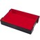 SIQUK Magnetic Folding Dice Tray Rectangle Dice Rolling Tray PU Leather Dice Trays Foldable Dice Holder Dice Rolling Mat Storage Box for DD RPG Dice Games Red