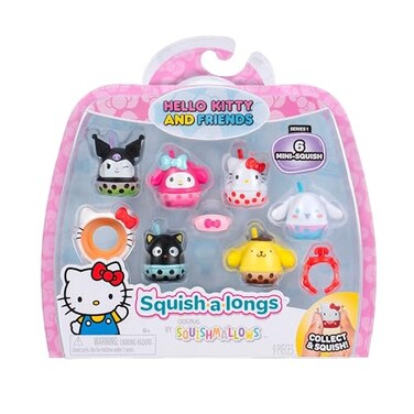 Squish-a-longs Hello Kitty and Friends Boba MiniSquish Accessory 6Pack