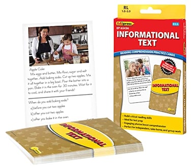 Edupress Reading Comprehension Practice Cards Informational Text Yellow Level EP63436