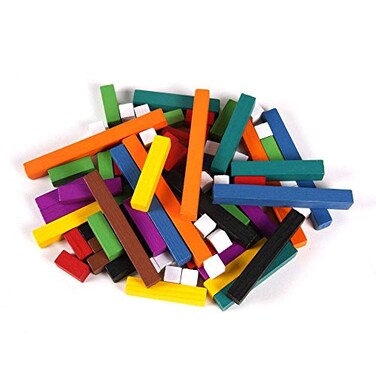 hand2mind Plastic Cuisenaire Rods Individual Set Math Manipulatives Montessori Math Rods Math Counters Math Blocks Counting Blocks Montessori Math Fraction Bars Number Rods Set of 74