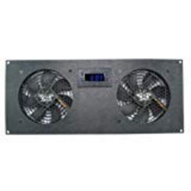 Coolerguys Programmable Thermostat Cooling Kit for Cabinets, AV, and Components ,Plastic, Dual 120mm Pro