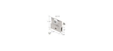 CRL 3/4" Flat Edge Nylon B.B. Chrome Framelss Sliding Shower Door Roller Assembly - Package