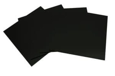 Delphi Glass System 96 6inch Black Glass Squares - 4 Pack [Home]
