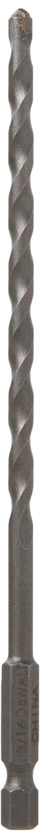 DeWalt DWA5101 3/16-in x 6-in Carbide Masonry Drill Bit for Rotary Drill/Impact Driver