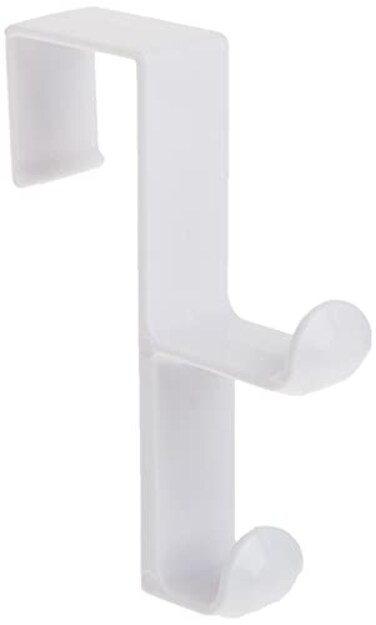 iDesign Over Door Double Hook, Small, White