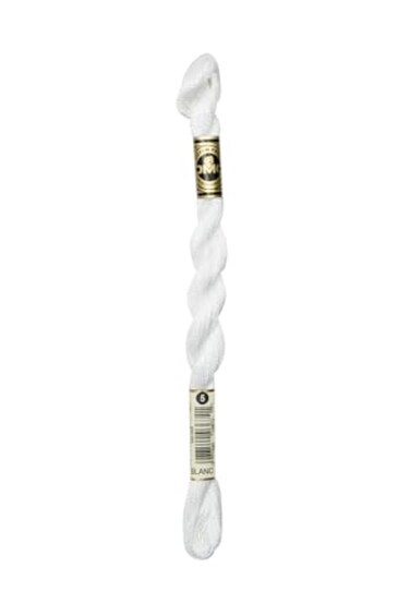 DMC Pearl Cotton Skein Size 5 27.3yd-White