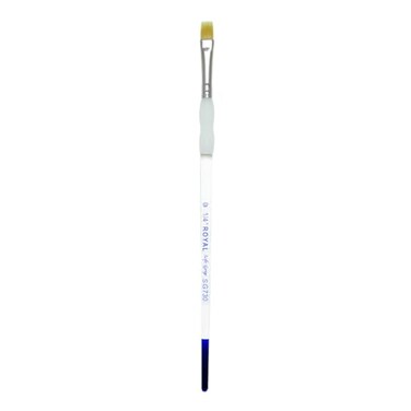 Omnia ROYAL BRUSH Soft-Grip Golden Taklon Comb Brush-1/2 Width