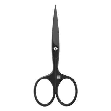ZWILLING Beard Scissors ,with extended handle width, scratch resistant, straight cutting edge and fine tip, Premium, Black, 4.5 inch