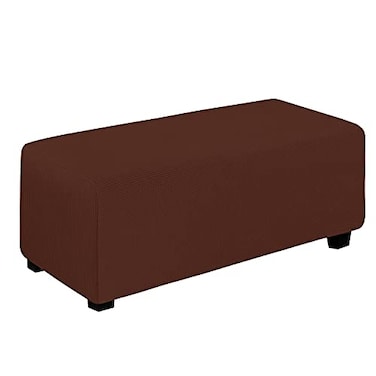Easy-Going Stretch X-Large Rectangle Ottoman Cover Coffee