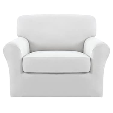 Easy-Going 2 Pieces Stretch Sofa Slipcover for Armchair Washable