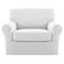 Easy-Going 2 Pieces Stretch Sofa Slipcover for Armchair Washable