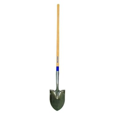 Westward Round Point Shovel, 48 in.Handle, 14 ga.